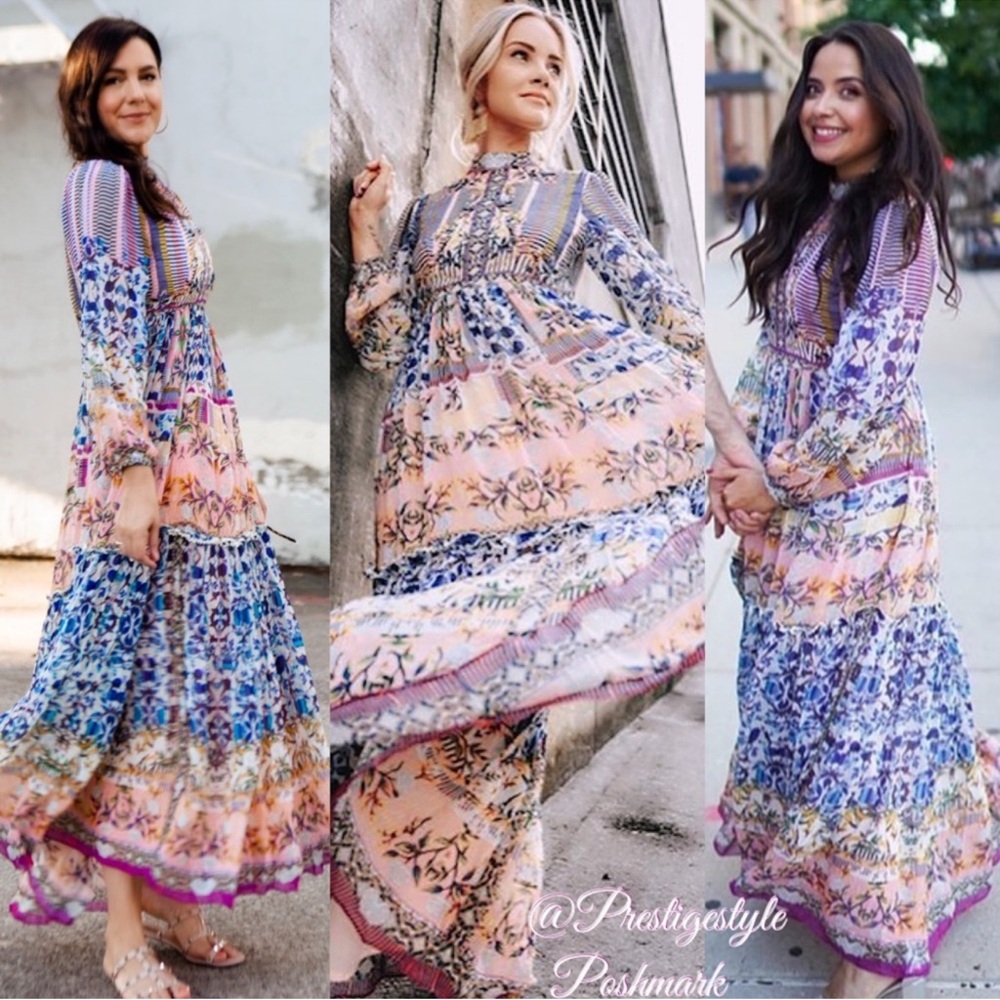 Anthropologie Bhanuni Jyoti Anastasia Maxi Dress Size 2 New w Tags - Picture 3 of 14